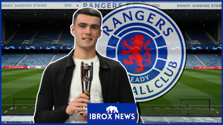 Lennon Miller at Ibrox Rangers logo