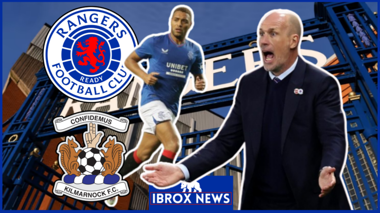 Rangers Kilmarnock Ibrox Philippe Clement and Cyriel Dessers