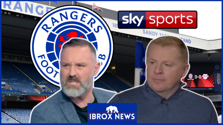 Kris Boyd Neil Lennon Ibrox Rangers Sky Sports logos