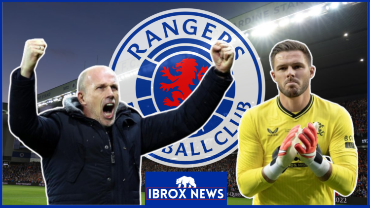 Philippe Clement and Jack Butland at Rangers