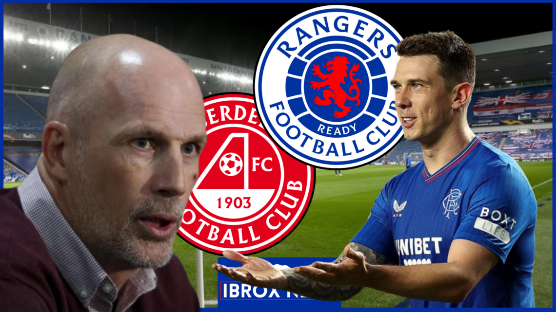 Philippe Clement Ryan Jack Ibrox Rangers Aberdeen logos