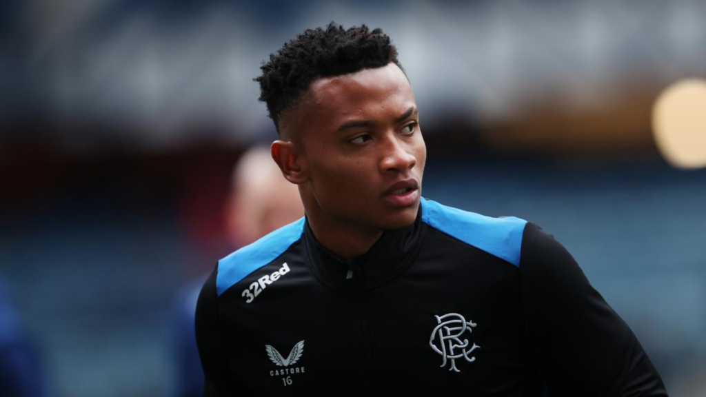 Oscar Cortes in Rangers training kit.
