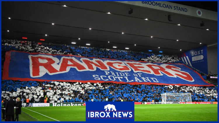 Rangers fans at Ibrox