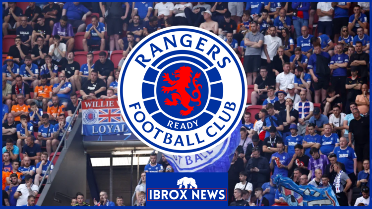 Rangers fans with badge