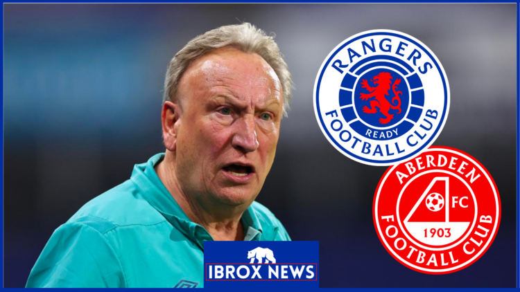 Neil Warnock with Rangers and Aberdeen badges