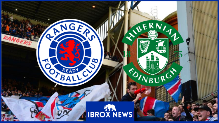 Rangers and Hibs badges at Ibrox