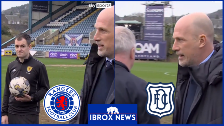 Rangers manager Philippe Clement at Dens Park