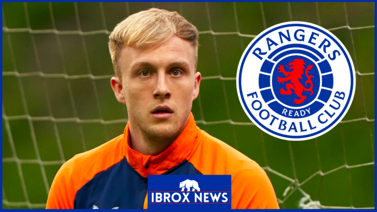 Robby McCrorie with Rangers badge