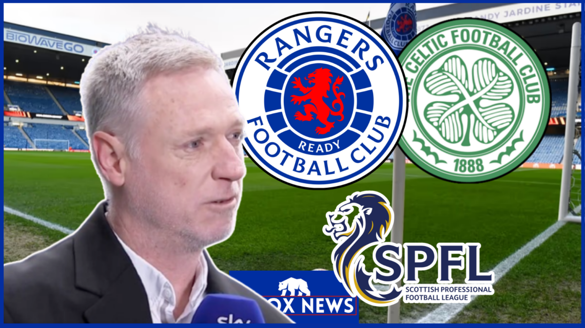 Craig Moore on Sky Sports, Rangers, Celtic and SPFL logos