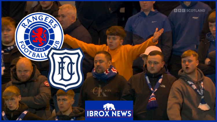 Angry Rangers fans at Dundee