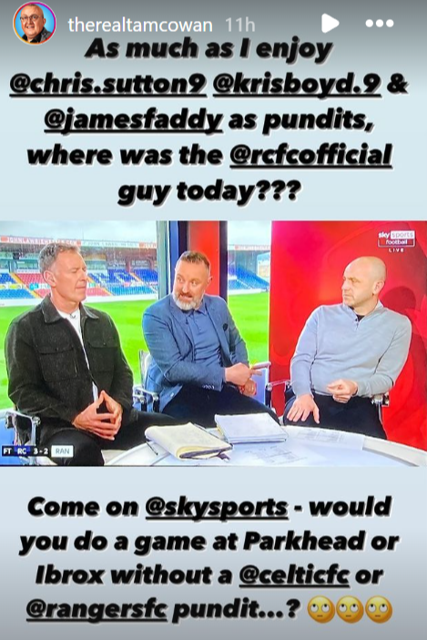 Tam Cowan, Instagram