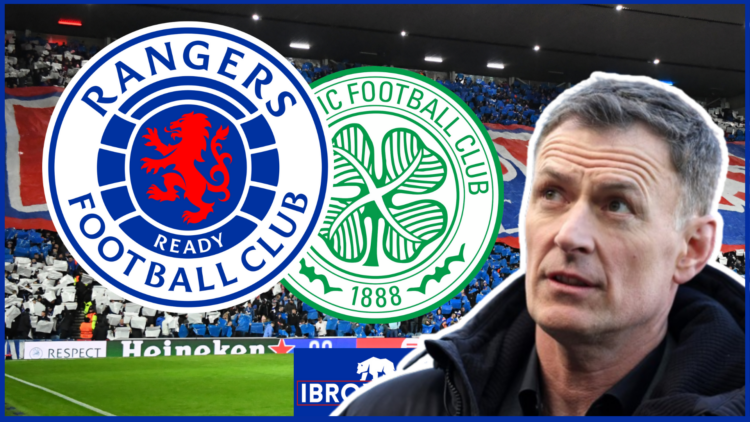 Chris Sutton, Rangers badge, Celtic badge