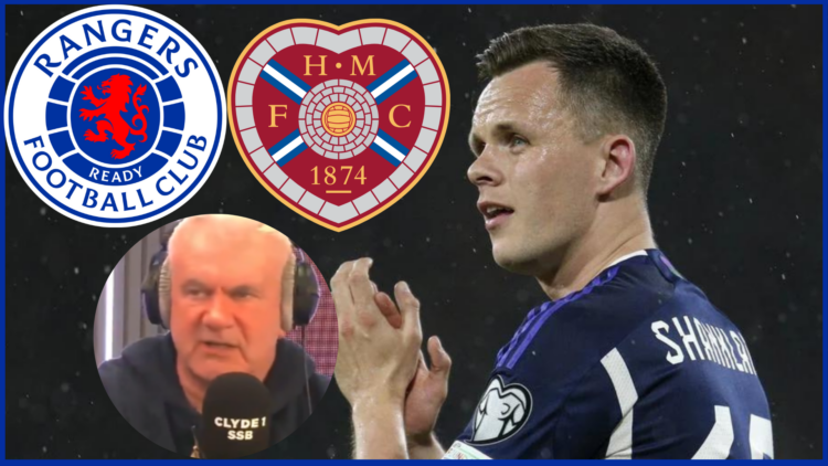 Hearts badge, Rangers badge, Lawrence Shankland