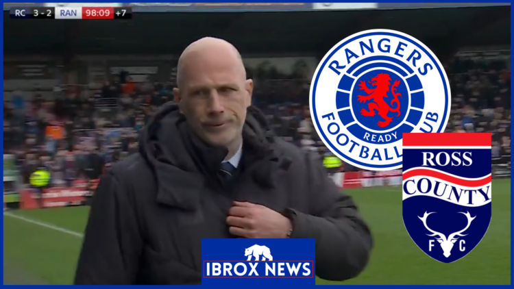 Rangers boss Philippe Clement after loss v Ross County