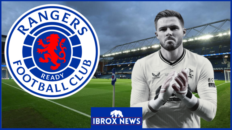 Jack Butland, Rangers badge, Ibrox