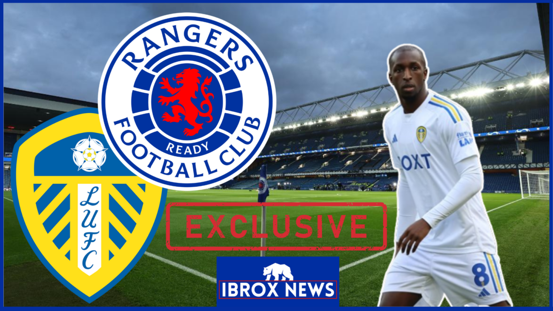 Glen Kamara, Leeds United badge, Rangers badge