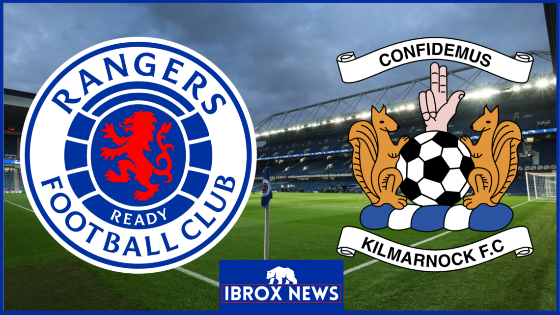 Rangers badge, Kilmarnock badge, Ibrox Stadium