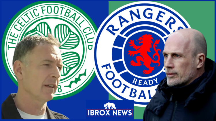 Chris Sutton, Philippe Clement, Celtic badge, Rangers badge