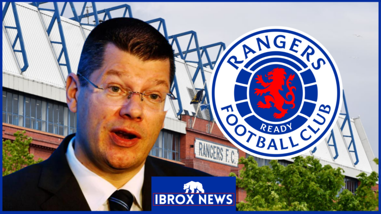 Rangers badge, SPFL CEO Neil Doncaster and Ibrox