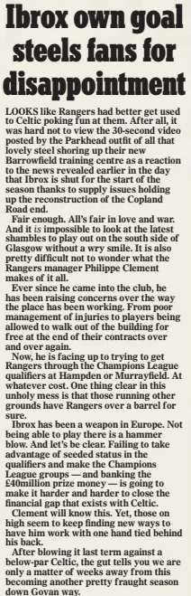 Gary Keown, Rangers