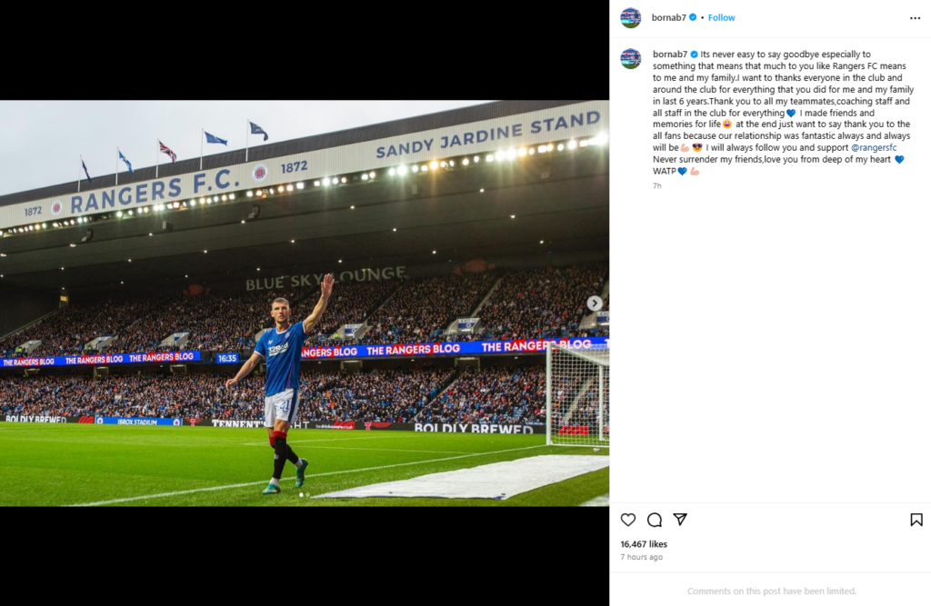 Borna Barisic, Rangers, Ibrox