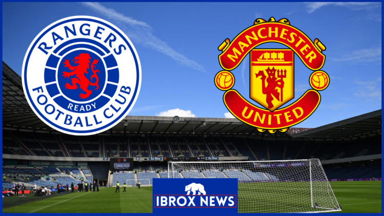 Rangers badge, Manchester United badge, Murrayfield