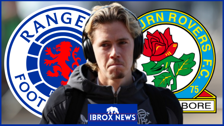 Rangers badge. Blackburn badge, Todd Cantwell