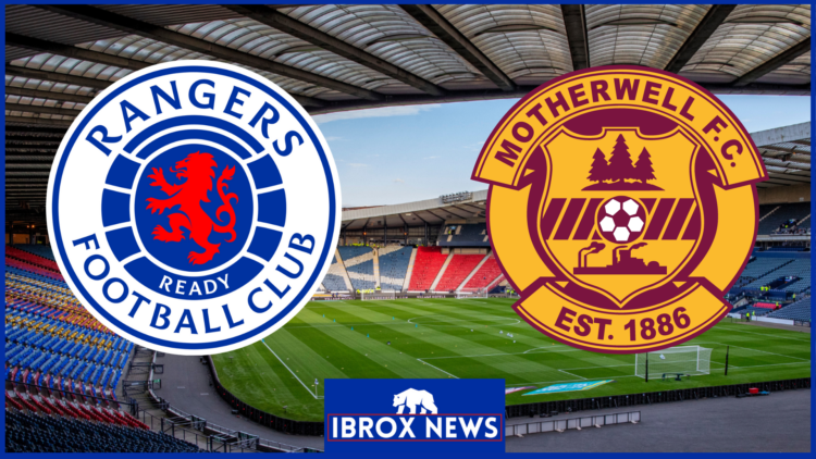 Rangers badge, Motherwell badge, Hampden Park