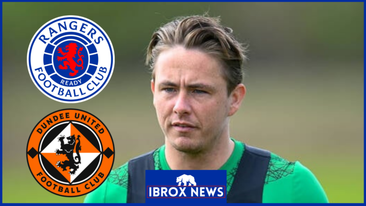 Rangers Dundee United badges Scott Allan