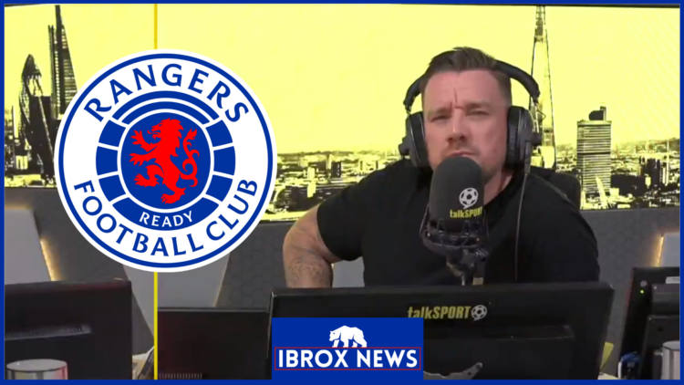 Rangers badge, Jamie O'Hara talkSPORT radio