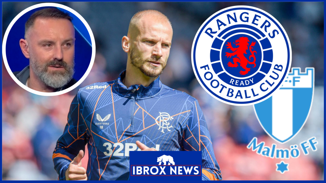 Vaclav Cerny, Kris Boyd, Rangers badge, Malmo FF badge