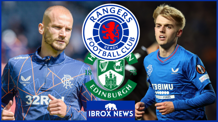 Vaclav Cerny, Ross McCausland, Rangers badge, Hibernian badge