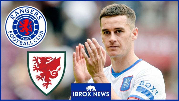 Tom Lawrence, Wales badge, Rangers badge