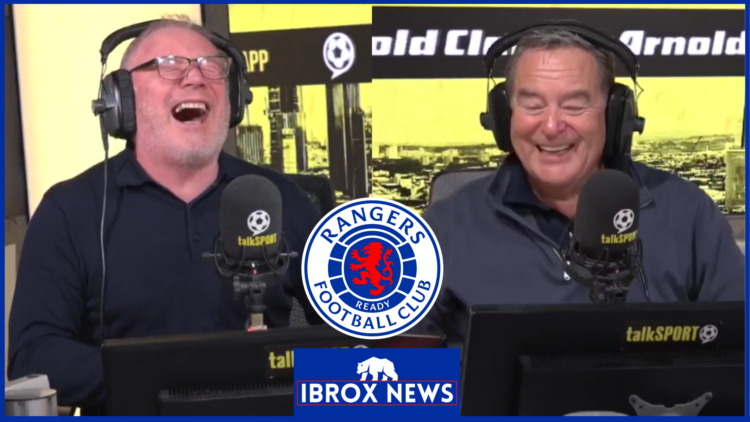 Ally McCoist, Jeff Stelling, Rangers badge