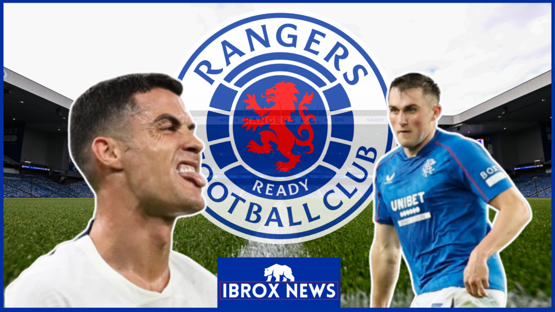 Cristiano Ronaldo, John Souttar, Rangers badge
