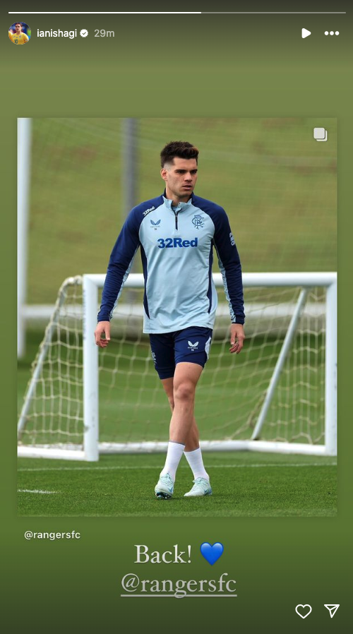 Ianis Hagi Instagram Rangers
