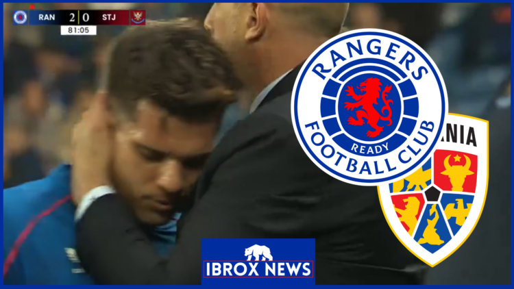 Ianis Hagi, Rangers badge, Romania badge