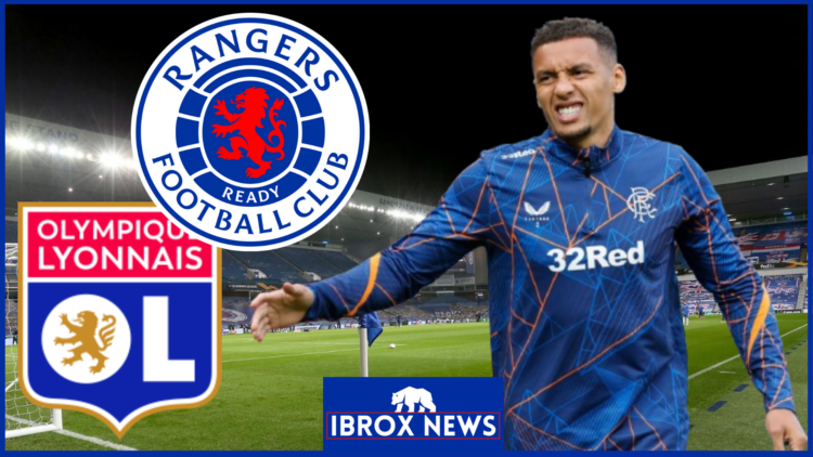 James Tavernier, Rangers badge, Lyon badge
