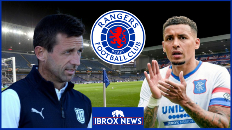 Neil McCann, James Tavernier, Rangers badge