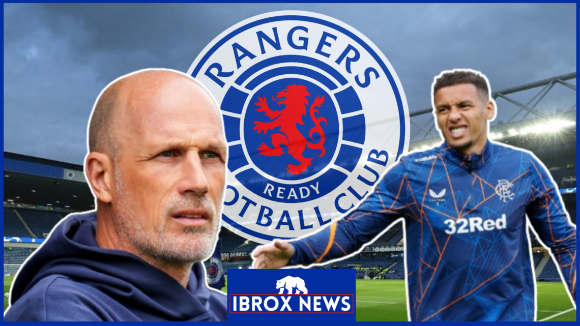 Philippe Clement, James Tavernier, Rangers badge