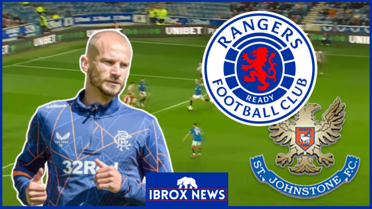 Vaclav Cerny, Rangers badge, St Johnstone badge