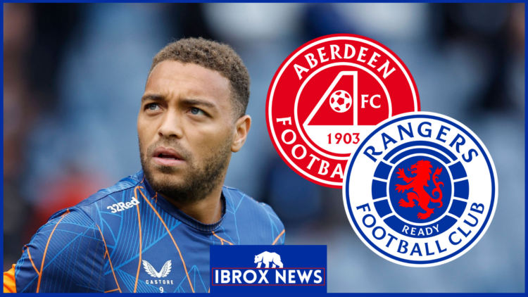 Cyriel Dessers Rangers Aberdeen badges