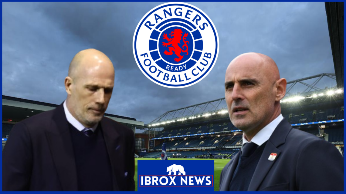 Philippe Clement, Kevin Muscat, Rangers badge