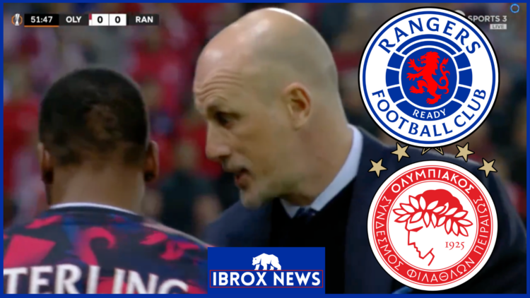 Rangers Philippe Clement Dujon Sterling Olympiacos