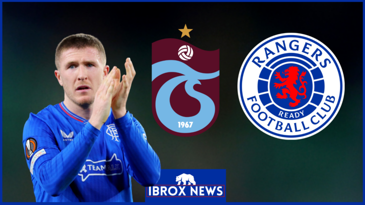 Rangers and Trabzonspor badges, John Lundstram