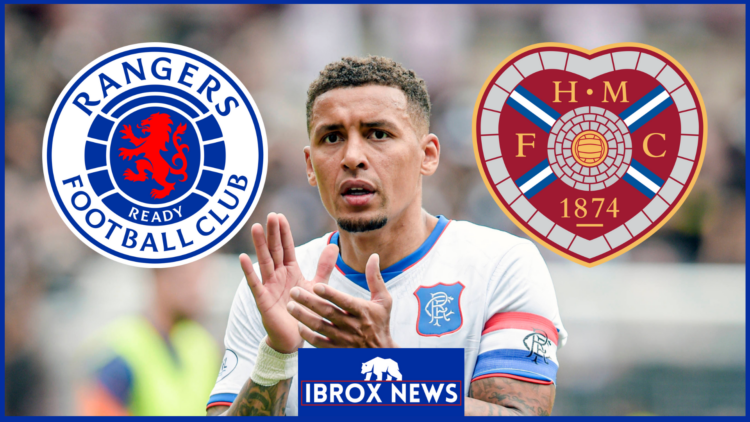 James Tavernier Rangers Hearts badges
