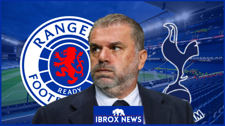 Ange Postecoglou, Rangers badge, Tottenham badge