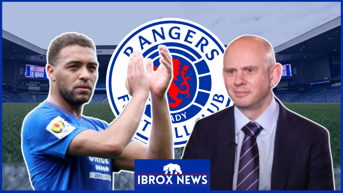 Cyriel Dessers, Patrick Stewart, Rangers badge, Ibrox