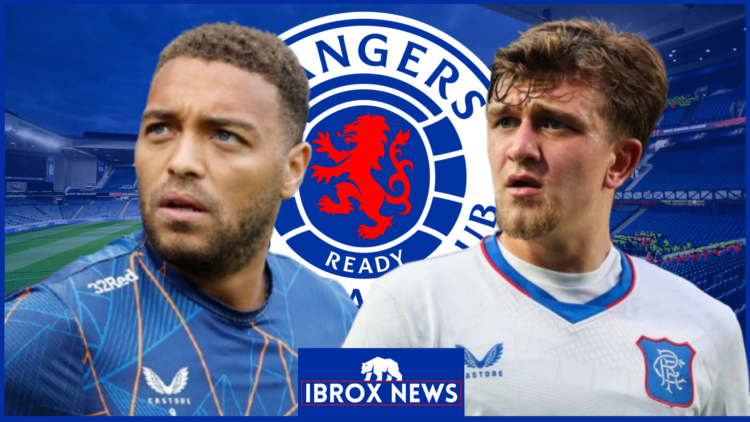 Cyriel Dessers, Ridvan Yilmaz, Rangers badge