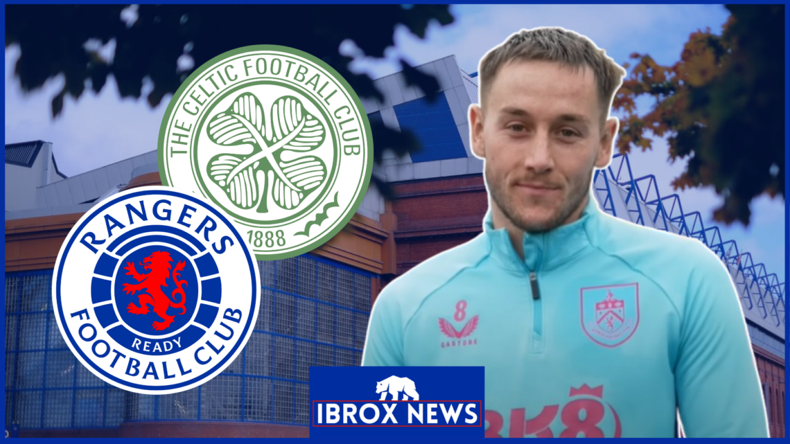 Josh Brownhill, Rangers badge, Celtic badge
